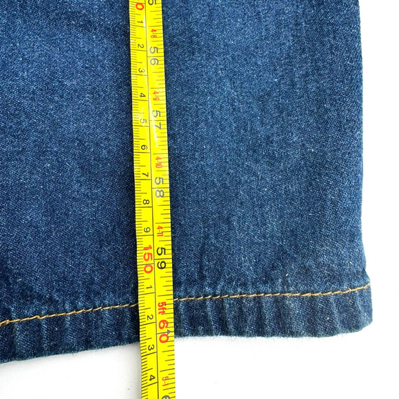 LESLIE FAY Women's 8 Vintage Sport Dark Denim Jumpsuit Jeans Pockets Long Sleeve - Picture 7 of 7